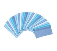 PATIKIL Cotton Fabric Bundles, 28 Pcs 10 x 10 Inch Fat Quarter Solid Color Precut Fabric Squares for Sewing Patchwork Quilting DIY Crafts, Blue