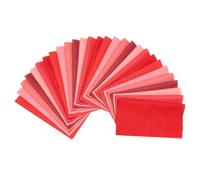 PATIKIL Cotton Fabric Bundles, 28Pcs 4 x 4 Inch Fat Quarter Solid Color Precut Fabric Squares for Sewing Patchwork Quilting DIY Crafts, Red
