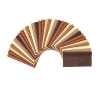 PATIKIL Cotton Fabric Bundles, 35 Pcs 4 x 4 Inch Fat Quarter Solid Color Precut Fabric Squares for Sewing Patchwork Quilting DIY Crafts, Brown