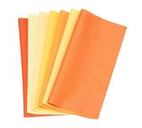 PATIKIL Cotton Fabric Bundles, 7 Pcs 10 x 10 Inch Fat Quarter Solid Color Precut Fabric Squares for Sewing Patchwork Quilting DIY Crafts, Orange