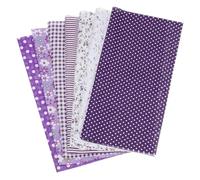 PATIKIL Cotton Fabric Bundles, 7 Pcs 20 x 20 Inch Pure Cotton Fat Quarter Floral Printed Precut Fabric Squares for Sewing Patchwork Quilting DIY Crafts, Purple