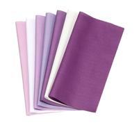 PATIKIL Cotton Fabric Bundles, 7 Pcs 4 x 4 Inch Fat Quarter Solid Color Precut Fabric Squares for Sewing Patchwork Quilting DIY Crafts, Purple