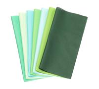 PATIKIL Cotton Fabric Bundles, 7 Pcs 4 x 4 Inch Fat Quarter Solid Color Precut Fabric Squares for Sewing Patchwork Quilting DIY Crafts, Green