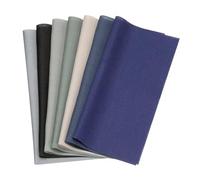 PATIKIL Cotton Fabric Bundles, 7 Pcs 4 x 4 Inch Fat Quarter Solid Color Precut Fabric Squares for Sewing Patchwork Quilting DIY Crafts, Blue Grey