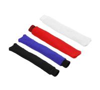 PATIKIL Cotton Feeling Badminton Towel Grip, 4 Pack Nylon Tennis Racket Overgrip Racquet Grip Hand Glue Anti-Skid Sweatband for Golf Bike Handle, Blue/Black/White/Red