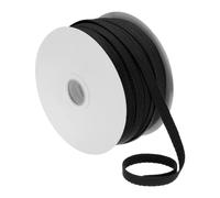 PATIKIL Cotton Twill Tape 1/4 Inch 50 Yards 100% Cotton Ribbon Bias Tape Herringbone Webbing Trim for Sewing Gift Wrapping, Black