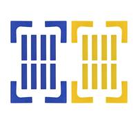 PATIKIL Court Line Marker Set, Pickleball Court Marking Kit Pickleball Lines for Outdoor Court Throw Down PVC Plastic Markers for Tennis Badminton Training