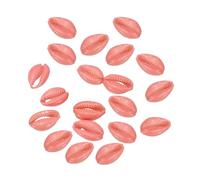 PATIKIL Cowrie Sea Shells, 20 Pcs Pink Smooth Oval Seashells Beads Natural Cowrie Beach Shells Decoration Craft Bead for DIY Bracelet Jewelry Crafting