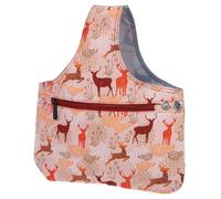 PATIKIL Crochet Bag, Small Mini Yarn Storage Organizer Knitting Accessories and Supplies Shoulder Skein Ball Case Holder for Crocheting, Deer Orange
