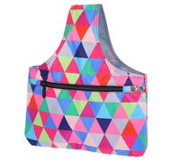 PATIKIL Crochet Bag, Small Mini Yarn Storage Organizer Knitting Accessories and Supplies Shoulder Skein Ball Case Holder for Crocheting, Triangle Patterned