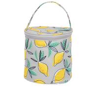 PATIKIL Crochet Bag, Small Mini Yarn Storage Organizer Knitting Accessories and Supplies Skein Ball Case Holder for Crocheting, Lemon Yellow