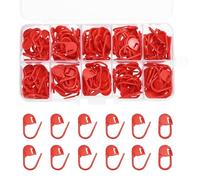 PATIKIL Crochet Stitch Markers, 150Pcs Plastic Knitting Crochet Locking Stitch Needle Marker Needle Clip Counter for Sewing Crocheting DIY Craft, Red