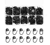 PATIKIL Crochet Stitch Markers, 150Pcs Plastic Knitting Crochet Locking Stitch Needle Marker Needle Clip Counter for Sewing Crocheting DIY Craft, Black