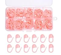 PATIKIL Crochet Stitch Markers, 150Pcs Plastic Knitting Crochet Locking Stitch Needle Marker Needle Clip Counter for Sewing Crocheting DIY Craft, Light Pink
