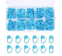 PATIKIL Crochet Stitch Markers, 150Pcs Plastic Knitting Crochet Locking Stitch Needle Marker Needle Clip Counter for Sewing Crocheting DIY Craft, Dark Blue