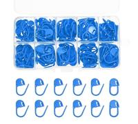 PATIKIL Crochet Stitch Markers, 150Pcs Plastic Knitting Crochet Locking Stitch Needle Marker Needle Clip Counter for Sewing Crocheting DIY Craft, Blue