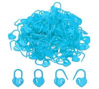 PATIKIL Crochet Stitch Markers, 150Pcs Plastic Knitting Markers Needle Pin Heart Locking Stitch Marker for Sewing Crocheting DIY Craft, Blue