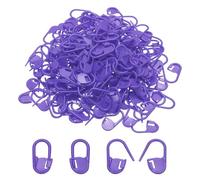 PATIKIL Crochet Stitch Markers, 200Pcs Plastic Knitting Markers Needle Pin Locking Stitch Marker for Sewing Crocheting DIY Craft, Purple