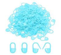 PATIKIL Crochet Stitch Markers, 200Pcs Plastic Knitting Markers Needle Pin Locking Stitch Marker for Sewing Crocheting DIY Craft, Light Blue