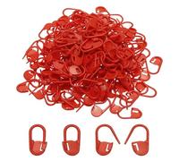 PATIKIL Crochet Stitch Markers, 200Pcs Plastic Knitting Markers Needle Pin Locking Stitch Marker for Sewing Crocheting DIY Craft, Red