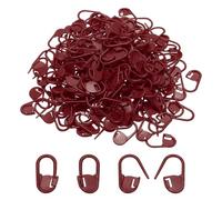 PATIKIL Crochet Stitch Markers, 200Pcs Plastic Knitting Markers Needle Pin Locking Stitch Marker for Sewing Crocheting DIY Craft, Dark Red