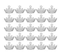 PATIKIL Crown Charm, 100Pcs Mini Crown Pendant Charm Bulk Metal Designer DIY for Making s s Wedding Crafts Queen, Silver