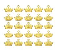 PATIKIL Crown Charm, 100Pcs Mini Crown Pendant Charm Bulk Metal Designer DIY for Making s s Wedding Crafts Queen, Gold