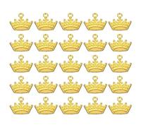 PATIKIL Crown Charm, 50Pcs Mini Crown Pendant Charm Bulk Metal Designer DIY for Making s s Wedding Crafts Queen, Gold