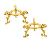 PATIKIL Crystal Ball Stand, 2 Pack Sphere Display Stand Photography Props for 40 to 60mm Crystal Balls Ornament Rack Holder Metal Base, Golden