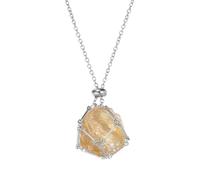 PATIKIL Crystal Holder Necklace, Stainless Steel Adjustable Crystal Cage Stone Holder Necklaces Replacement 1.8 Inch Length for Women Men, Silver