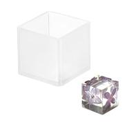 PATIKIL Cube Resin Mould, 0.6" Large Deep Square Epoxy Resin Casting Mould Silicone for DIY Art Craft, Candle, Soap, Ornaments, Resin Making (Beige)