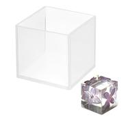 PATIKIL Cube Resin Mould, 1.8" Large Deep Square Epoxy Resin Casting Mould Silicone for DIY Art Craft, Candle, Soap, Ornaments, Resin Making (Beige)