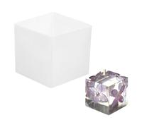 PATIKIL Cube Resin Mould, 2.2" Large Deep Square Epoxy Resin Casting Mould Silicone for DIY Art Craft, Candle, Soap, Ornaments, Resin Making (Beige)