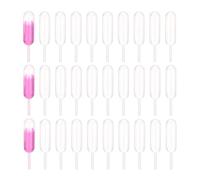 PATIKIL Cupcakes Pipettes, 50 Pcs 4ml Disposable Plastic Dessert Pipettes Strawberry Pipettes Squeeze Transfer Pipettes Droppers for Cupcakes Mini Cakes Desserts, Clear, Dropper Shape