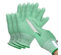 PATIKIL Cut Resistant Gloves, 2 Pair Level 5 Protection Cutting Gloves Anti Cut Kitchen Work Glove for Mandolin Slicing Oyster Shucking Whittling Wood Carving, Green, Medium