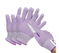 PATIKIL Cut Resistant Gloves, 2 Pair Level 5 Protection Cutting Gloves Anti Cut Kitchen Work Glove for Mandolin Slicing Oyster Shucking Whittling Wood Carving, Purple, Small