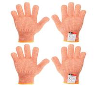 PATIKIL Cut Resistant Gloves, 2 Pair Level 5 Protection X-Small Cutting Gloves, Orange
