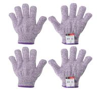 PATIKIL Cut Resistant Gloves, 2 Pair Level 5 Protection X-Small Cutting Gloves, Purple