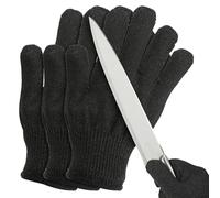 PATIKIL Cut Resistant Gloves, 3 Pair Level 5 Protection Anti Cutting Gloves Cut Proof Gloves for Kitchen Wood Carving Working, Small, Black
