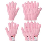 PATIKIL Cut Resistant Gloves, 4 Pair Level 5 Protection Anti Cutting Gloves for Kitchen Wood Carving Working, Medium, Pink