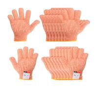 PATIKIL Cut Resistant Gloves, 8 Pair Level 5 Protection Anti Cutting Gloves Cut Proof Gloves for Kitchen Wood Carving Working, X-Small, Orange