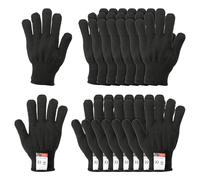 PATIKIL Cut Resistant Gloves, 8 Pair Level 5 Protection Anti Cutting Gloves Cut Proof Gloves for Kitchen Wood Carving Working, Large, Black
