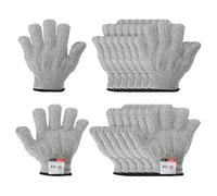 PATIKIL Cut Resistant Gloves, 8 Pair Level 5 Protection Anti Cutting Gloves Cut Proof Gloves for Kitchen Wood Carving Working, XX-Small, Gray