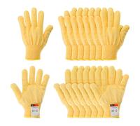PATIKIL Cut Resistant Gloves, 8 Pair Level 5 Protection Anti Cutting Gloves Cut Proof Gloves for Kitchen Wood Carving Working, Medium, Yellow