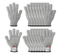PATIKIL Cut Resistant Gloves, 8 Pair Level 5 Protection Anti Cutting Gloves Cut Proof Gloves for Kitchen Wood Carving Working, Large, Gray