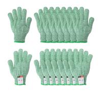 PATIKIL Cut Resistant Gloves, 8 Pair Level 5 Protection Anti Cutting Gloves Cut Proof Gloves for Kitchen Wood Carving Working, Small, Green