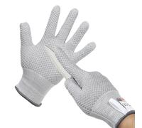 PATIKIL Cut Resistant Gloves, Level 5 Protection Cutting Gloves Anti Cut Kitchen Work Glove for Mandolin Slicing Oyster Shucking Whittling Wood Carving, Gray, Medium