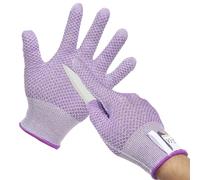 PATIKIL Cut Resistant Gloves, Level 5 Protection Cutting Gloves Anti Cut Kitchen Work Glove for Mandolin Slicing Oyster Shucking Whittling Wood Carving, Purple, Medium