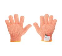 PATIKIL Cut Resistant Gloves,Level 5 Protection XX-Small Cutting Gloves, Orange