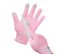 PATIKIL Cut Resistant Gloves, Touchscreen Level 5 Protection Cutting Gloves Anti Cut Kitchen Work Glove for Mandolin Slicing Oyster Shucking Whittling Wood Carving, Pink, Small